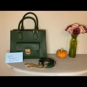 Michael Kors Dark Green Satchel Crossbody bag